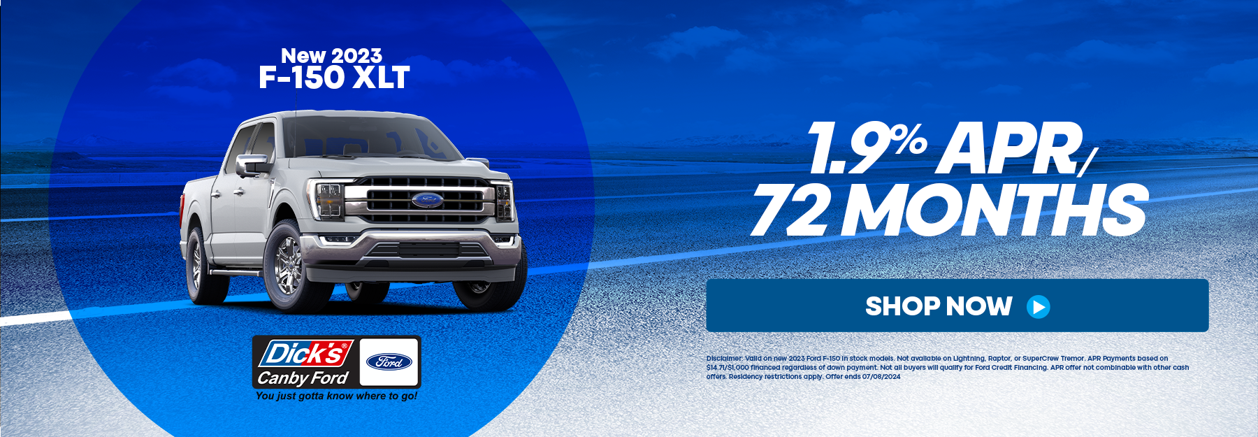 2023 F-150 XLT 1.9% APR for 72 months